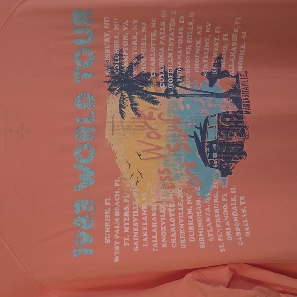 Margaritaville UPF 50+ Long Sleeve Top 1983 World Tour XL NWT - Picture 3 of 8